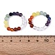 Adjustable Natural Mixed Gemstone Bead Stretch Finger Rings(RJEW-N056-01)-5