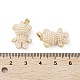 Rack Plating Real 18K Gold Plated Brass with Plastic Imitation Pearl Pendants(KK-G482-02G)-3