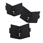 Column Glass Perfume Bottles with Paper Card, for Perfume Sampling and Refillable, Black, 1x0.9x5.5cm, Capacity: 2ml(0.07fl. oz)(AJEW-TADJ0001-22A)