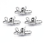 Tibetan Style Alloy Pendants, Lead Free & Cadmium Free, Chainsaw, Antique Silver, 20x10x6mm, Hole: 1.8mm(X-TIBE-N010-60)