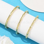 Brass Hinged Bangles for Women, Rack Plating, Long-Lasting Plated, Cadmium Free & Lead Free, Real 18K Gold Plated, Inner Diameter: 1.91~2.36 inch(4.85~6cm)(BJEW-H639-05G)