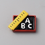 Cartoon Teachers' Day Resin Cabochons, Study Theme Cabocbons, Letter, 24.5x31x7.5mm(RESI-WH0038-05B)
