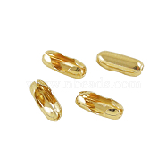 Brass Ball Chain Connectors, Golden, 9.5~10x3.5mm, Fit for 2.4mm ball chain(X-EC309-3G)
