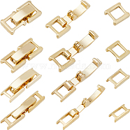 12Pcs 4 Styles Eco-Friendly Brass Watch Band Clasps, Long-Lasting Plated, Real 24K Gold Plated, 15~17x3.5~7.5x4mm, 3pcs/style(KK-SC0004-09)