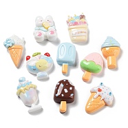 Opaque Resin Imitation Food Decoden Cabochons, Ice Cream, Mixed Color, 22.5~27.5x15~18x7.5~8.5mm(RESI-H155-05)