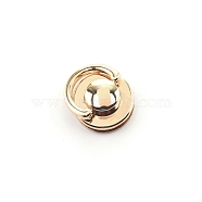 Alloy D Shape Rings Purse Clasps, with Iron Screws, Closure for Purse Handbag, Light Gold, 1.25x2.5cm(FIND-WH0094-73LG)
