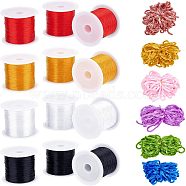 SUPERFINDINGS DIY Fishing Thread Nylon Wire,10S Arm Knitting Yarn, Mixed Color, 0.4mm, Nylon Wire: 12rolls/bag(DIY-FH0004-23)