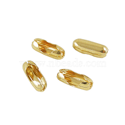 Brass Ball Chain Connectors, Golden, 9.5~10x3.5mm, Fit for 2.4mm ball chain(X-EC309-3G)