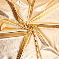 Polyester Spandex Stretch Fabric, for DIY Christmas Crafting and Clothing, Gold, 100x150x0.04cm(DIY-WH0002-56B)