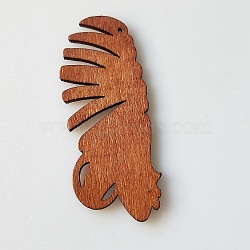 Maple Wood Pendants, Hollow, Human-shaped, Sienna, 70x28x2mm, Hole: 1.5mm(WOOD-TAC0007-27)