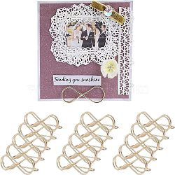 Steel Memo Holder Clips, Infinity Message Photo Holders, Light Gold, 67.5x24x35mm(AJEW-WH0248-294LG)