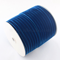 1/2 inch Single Face Velvet Ribbon, Medium Blue, 1/2 inch(12.7mm), about 100yards/roll(91.44m/roll)(OCOR-R019-12.7mm-070)
