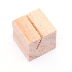 Wood Name Card Holder, Business Card Holder, Square, BurlyWood, 30x30x30mm(AJEW-XCP0002-40)