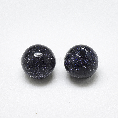 合成ブルーゴールドストーン青金砂石ビーズ(G-T122-25C-05)-2