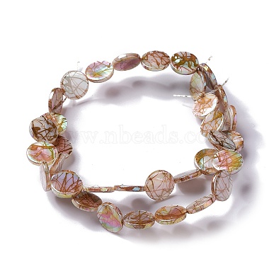 Natural Drawbench Freshwater Shell Beads Strands(SHEL-P015-01)-2