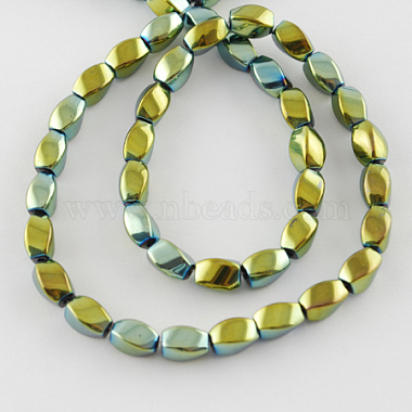 Chapelets de perles en hématite synthétique sans magnétiques(G-Q874-12x6mm-7)-2