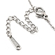 201 collier pendentif lune en acier inoxydable avec chaînes câblées(NJEW-Q317-32P)-3