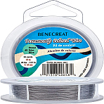 Tiger Tail Wire, Nylon-coated Stainless Steel Wire, Stainless Steel Color, 0.46mm, about 49.21 Feet(15m)/roll(TWIR-BC0001-06C)
