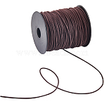 1 Roll 100M Polyester Elastic Cord, With Spool, Round, Coconut Brown, 1.5mm(OCOR-SC0001-10D-03)