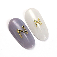 Alloy Cabochons, Nail Art Decoration Accessories, Letter, Golden, Letter.N, 6x5mm(MRMJ-Q013-159N)