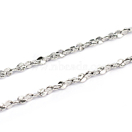 304 Stainless Steel Chains, Soldered, Stainless Steel Color, 1.5x0.5mm(CHS-L001-170-0.5mm)