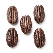 Opaque Resin Decoden Cabochons, Imitation Nut, Pecans, Coconut Brown, 31x17.5x15mm(RESI-H156-02-12)