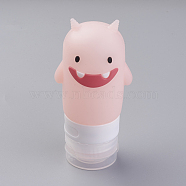 60ml Creative Portable Silicone Travel Points Bottles, with PP Plastic Caps, for Shower, Shampoo, Cosmetic, Emulsion Storage, Cartoon, Pink, 99x49mm, Capacity: about 60ml(X-MRMJ-WH0006-B02)