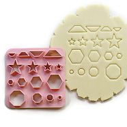ABS Plastic Plasticine Tools, Clay Cutters, Modeling Tools, Pink, Star, 10x10cm(FIND-PW0021-18C)