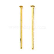 Iron Head Pins, Flat Head Pins, Golden, 22mm, 3500pcs/350g(IFIN-SZC0001-01C-G)