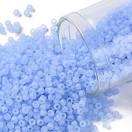 TOHO Round Seed Beads, Japanese Seed Beads, Frosted, (146F) Ceylon Frost Glacier, 11/0, 2.2mm, Hole: 0.8mm, about 1110pcs/10g(X-SEED-TR11-0146F)