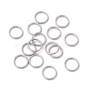 304 Stainless Steel Jump Rings, Open Jump Rings, Round, Stainless Steel Color, 15x1.5mm, Inner Diameter: 12.3mm(STAS-C040-01D-P)