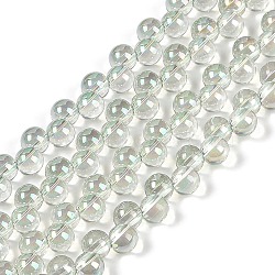 Electroplate Glass Beads Strands, Pearl Luster Plated, Bulb, Dark Sea Green, 5mm, Hole: 1mm, about 98pcs/strand, 15.35''(39cm)(GLAA-Q105-01A)