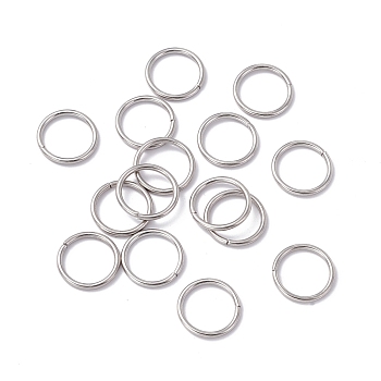 304 Stainless Steel Jump Rings, Open Jump Rings, Round, Stainless Steel Color, 15x1.5mm, Inner Diameter: 12.3mm