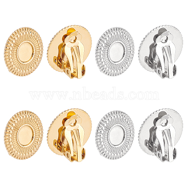 Golden & Stainless Steel Color 304 Stainless Steel Earring Settings