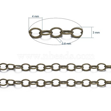 Brass Cable Chains(X-CHC024Y-AB)-3