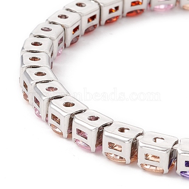 Classic Cubic Zirconia Tennis Bracelet(BJEW-G639-01E-P)-3