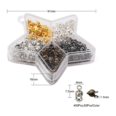 350~400 pièces 5 couleurs pointes de perles de fer(IFIN-YW0001-33)-7