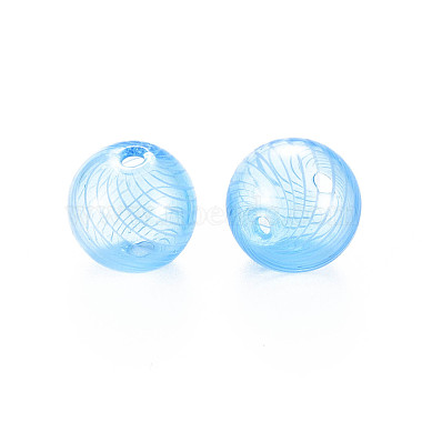 Transparent Handmade Blown Glass Globe Beads(X-GLAA-T012-40C-05)-2