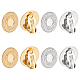 8Pcs 2 Colors 304 Stainless Steel Clip-on Earring Setting Findings(STAS-UN0038-09)-1