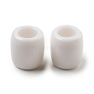 Opaque Acrylic European Beads, Large Hole Beads, Column, White, 11.5x11mm, Hole: 6mm, about 630pcs/500g(SACR-L007-010)