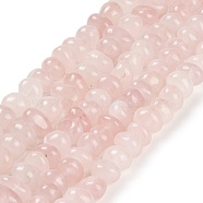 Natural Rose Quartz Beads Strands, Nuggets, Tumbled Stone, 4~9x8~11.5x7~10mm, Hole: 1mm, about 54~58pcs/strand, 15.12~15.35 inch(38.4~39cm)(G-G053-C05-01)