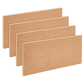 Cork Insulation Sheets, for Coaster, Wall Decoration, Party and DIY Crafts Supplies, Rectangle, Tan, 305x150x12mm