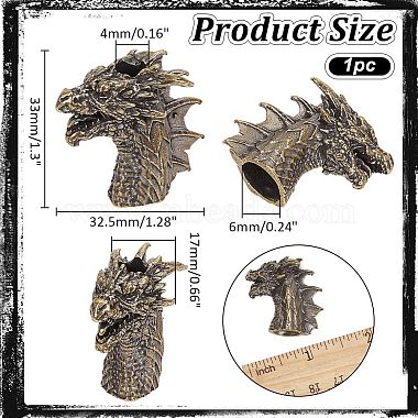 アウトドア EDC ツール 真鍮 パラシュート ロープ ヨーロッパ ビーズ(KK-WH0081-45AB)-2