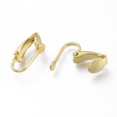 Brass Clip-on Earring Findings(KK-Z007-30G)-2