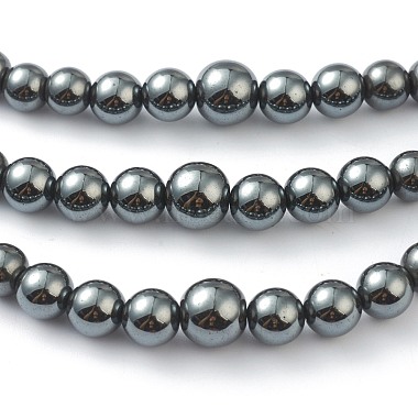 Colliers 3 couche de perles synthétiques non magnétiques en hématite et turquoise(NJEW-J058-01A-03)-2