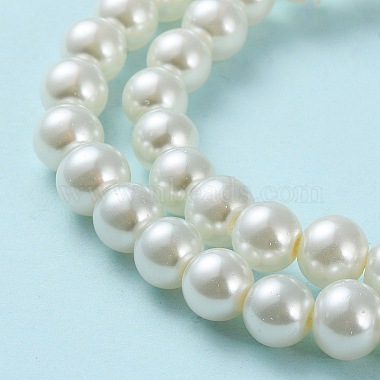cuisson peint perles de verre nacrées brins de perles rondes(X-HY-Q330-8mm-02)-4