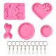 kits de moules en silicone porte-clés diy(DIY-TA0008-64)-1