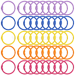 100Pcs 5 Colors Zinc Alloy Loose Leaf Book Binder Hinged Rings, Mixed Color, 3.02x3.02x0.23cm, Inner Diameter: 2.37x2.53cm, 20pcs/color(FIND-SP0002-66)