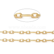 Rack Plating Brass Figaro Chains, Soldered, with Spool, Lead Free & Cadmium Free, Real 18K Gold Plated, Link: 9.5x3.5x1mm and 5.5x3.5x1mm(CHC-F016-12G)