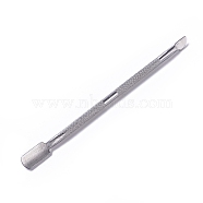 Double Head Stainless Steel Cuticle Pusher and Cutter, Durable Manicure and Pedicure Tool, for Fingernails and Toenails, Stainless Steel Color, 127x5.5~8x4.3mm(MRMJ-WH0059-26)